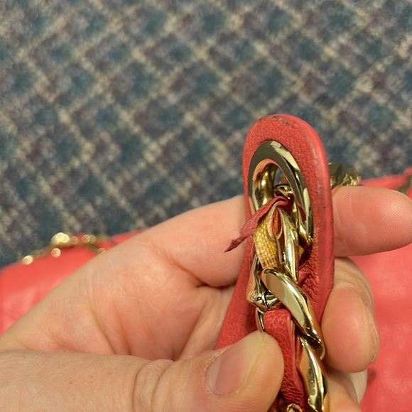 Preloved Juicy Couture jewelled coral leather handbag - Picture 8 of 17